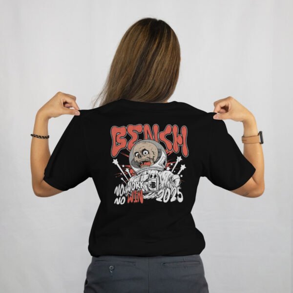 Black Streetwear T-shirt By Bench – No Work No Win 2025 - Image 3