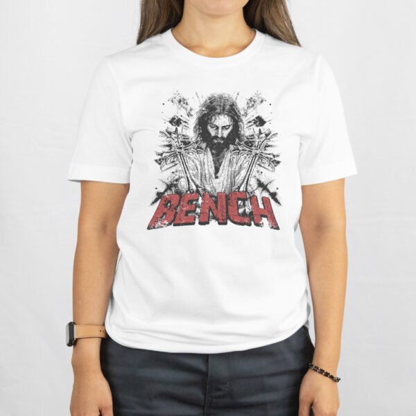 White Streetwear T-shirt By Bench – Jesus - Image 3